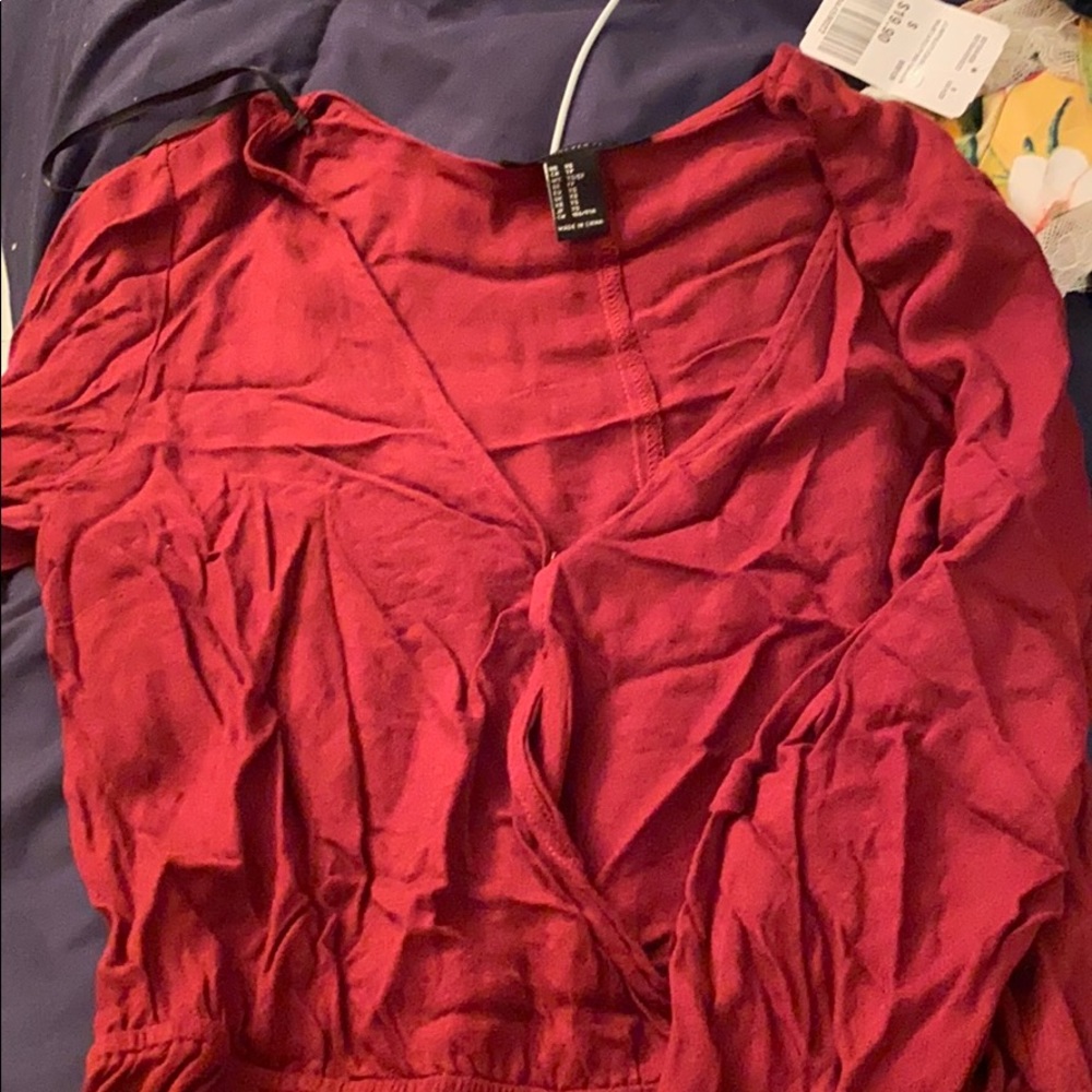Burgundy romper
